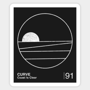 Curve / Minimalist Graphic Design Fan Artwork Sticker